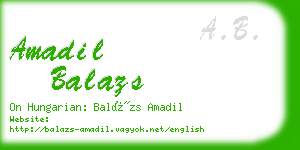 amadil balazs business card